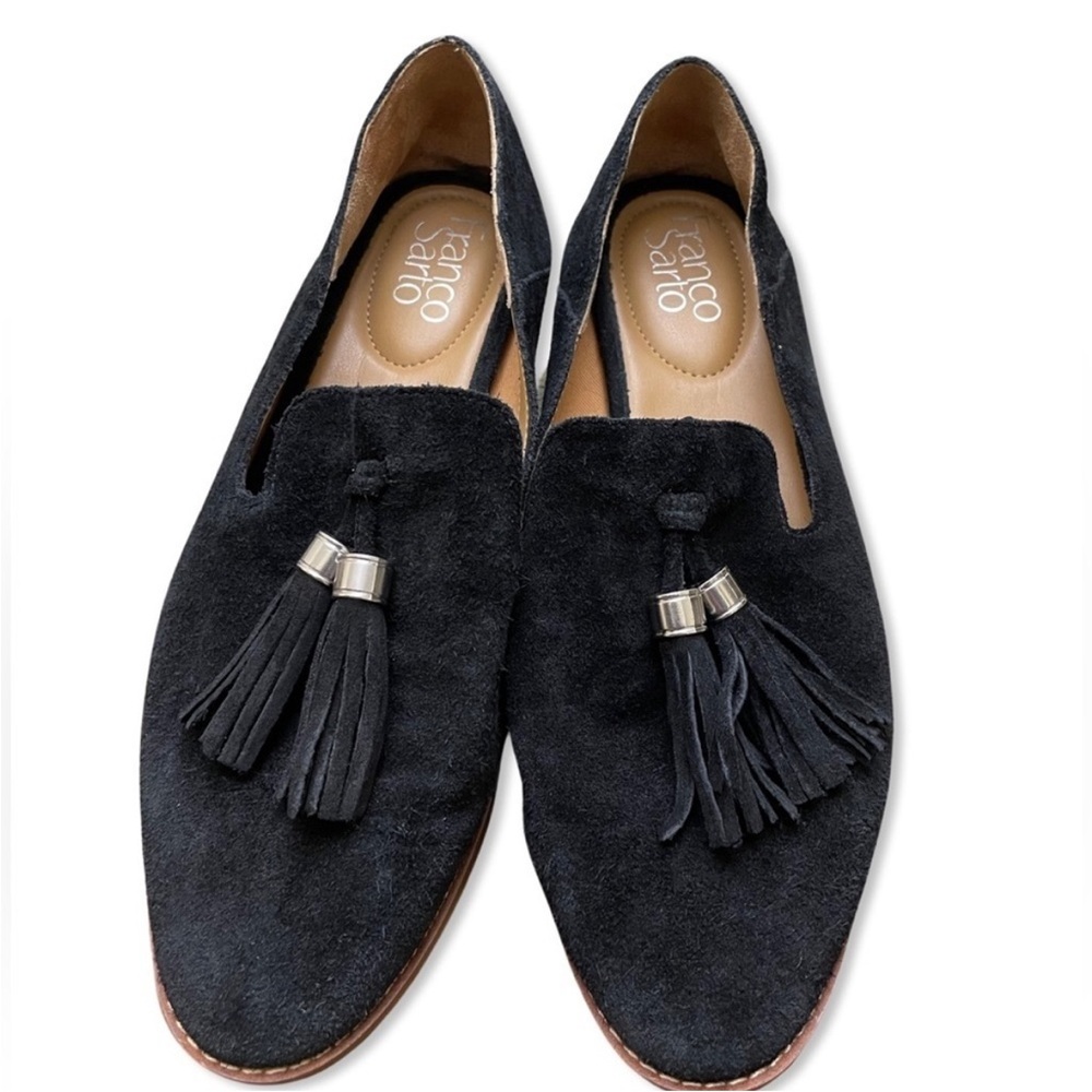 Franco Sarto Black and Tan Leather Shoes